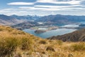 Lake Wanaka with Mt Aspiring from Roys Peak, New Zealand Royalty Free Stock Photo