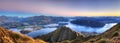 Lake Wanaka panorama, New Zealand Royalty Free Stock Photo