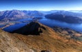 Lake Wanaka panorama, New Zealand Royalty Free Stock Photo