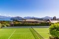 Lake Wanaka and the Southern Alps, with surrounding landscape in Wanaka, Otago, South Island, New Zealand Royalty Free Stock Photo