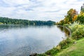 Autumn Lake Shoreline Coiors Royalty Free Stock Photo