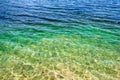 Lake water caustics, blue to green to yellow gradient, background, texture - Hollywood, Florida, USA