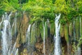 lake waterfall plitvice landscape forest Royalty Free Stock Photo