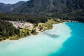 Lake Weissensee in Carinthia. Famous idyllic place in the South of Austria