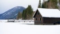 Lake Weissensee on a cold day in winter