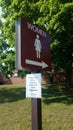 Lake Welch Beach Restroom Bathroom Signs with COVID-19 Social Distancing Rules