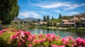 lake westlake village Royalty Free Stock Photo