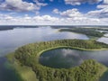 Lake Wigry National Park. Suwalszczyzna, Poland. Blue water and