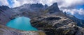 Lake Wildsee on Pizol 5 lakes hike in Switzerland Royalty Free Stock Photo