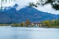 Lake Wolfgang or Wolfgangsee near St. Wolfgang town, Salzkammergut, Austria Royalty Free Stock Photo