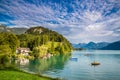 Lake Wolfgang Wolfgangsee- Salzkammergut,Austria Royalty Free Stock Photo