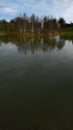 Lake and the woods, vertical