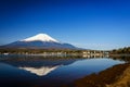 Lake Yamanaka and mountain Fuji, Japan Royalty Free Stock Photo