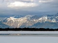 Lake Zell and Alps mountains