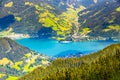 Lake Zell, German: Zeller See, at Zell am See in Austrian Alps, Austria Royalty Free Stock Photo