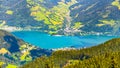 Lake Zell, German: Zeller See, at Zell am See in Austrian Alps, Austria Royalty Free Stock Photo