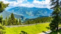 Lake Zell, German: Zeller See, at Zell am See in Austrian Alps, Austria Royalty Free Stock Photo