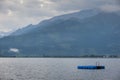 Lake zell am see at morning with blue stage