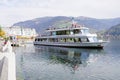 ZELL AM SEE, AUSTRIA, 14 OCTOBER, 2018: Touristic ship on Zeller Lake.