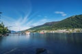 Lakefront of Queenstown City, New Zealand Royalty Free Stock Photo