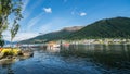 Lakefront of Queenstown City, New Zealand Royalty Free Stock Photo