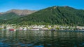 Lakefront of Queenstown City, New Zealand Royalty Free Stock Photo