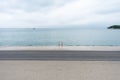 The Lakefront Trail on Lake Michigan with a Ladder in Chicago Royalty Free Stock Photo