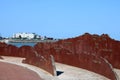 Lakeland fells outline, Midland Hotel, Morecambe