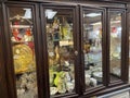 Antique vintage shop holiday display glass case cabinet