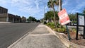 Downtown Lakeland Florida tow away parking sign Royalty Free Stock Photo