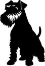 Lakeland Terrier Black Silhouette Generative Ai