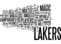 Lakers Players Text Background Word Cloud Concept