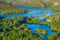 Lakes in amazing canyon of Krka National Park, Croatia Royalty Free Stock Photo