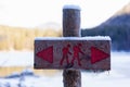 Tourist direction sign Royalty Free Stock Photo