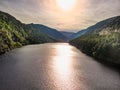 The lakes at Glendalough in the Wicklow mountains of Ireland Royalty Free Stock Photo