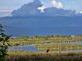 Lakes in hilly landscape in southern Ethiopia