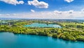 Lakes between Illkirch-Graffenstaden and Eschau near Strasbourg - Grand Est, France Royalty Free Stock Photo