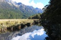 Mirror Lakes, South Island, New Zealand Royalty Free Stock Photo