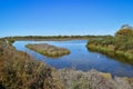 Lakes, lagoons and beautiful nature at Ria Formosa national park, Faro, Portugal Royalty Free Stock Photo