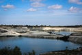 Lakes in limestone quarry.