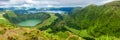 Lakes of Sete Cidades in Sao Miguel, Azores Royalty Free Stock Photo