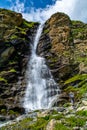 Lakes, shelters and waterfalls at the foot of the imposing Matterhorn wall