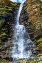 Lakes, shelters and waterfalls at the foot of the imposing Matterhorn wall