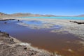 Lakes of Tibet. Lake of Sam Co in summer in clear weather