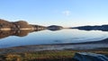 Lakescape view of mountain lake