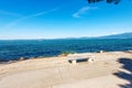 Lakeshore and Stone Bench - Lake Garda Lazise Verona Italy