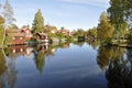 Lakeside cottages Royalty Free Stock Photo