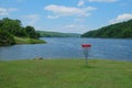 Lakeside Disc Golf Basket Target Royalty Free Stock Photo