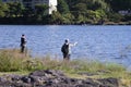 Lakeside fishing.