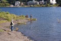 Lakeside fishing.